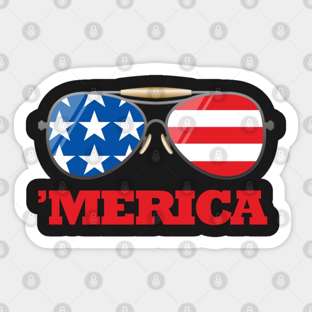 'Merica Sunglasses Sticker by artbitz